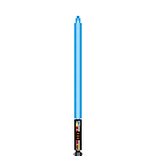 Transparent blue lightsaber